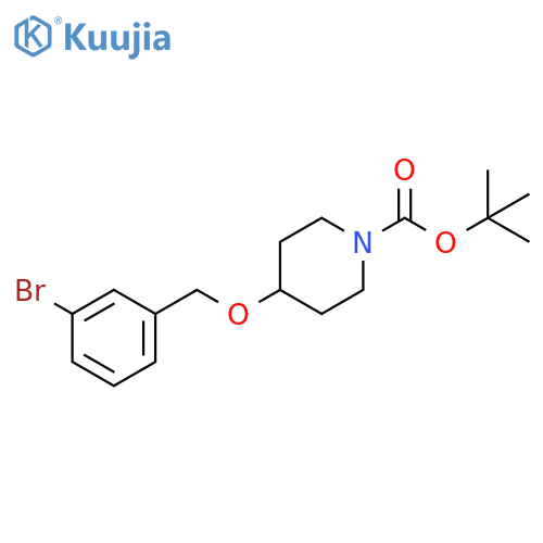 tert-butyl 4-(3-bromobenzyl)oxypiperidine-1-carboxylate structure