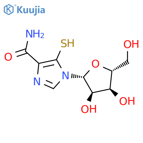 5-Mercapto-1-beta-D-ribofuranosyl-1H-imidazole-4-carboxamide structure