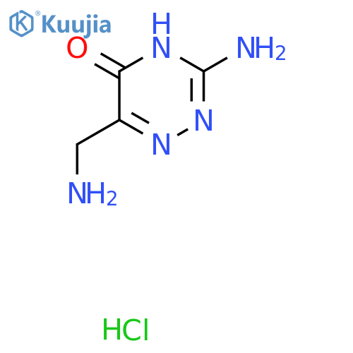 1,2,4-Triazin-5(2H)-one, 3-amino-6-(aminomethyl)-, monohydrochloride structure