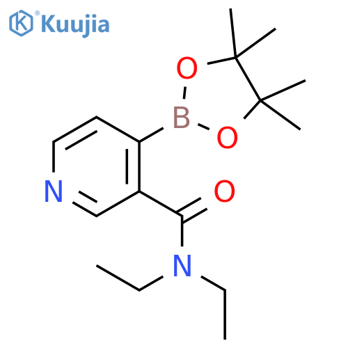N,N-diethyl-4-(4,4,5,5-tetramethyl-1,3,2-dioxaborolan-2-yl)-3-Pyridinecarboxamide structure