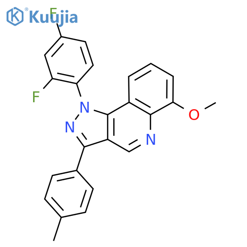 1-(2,4-difluorophenyl)-6-methoxy-3-(4-methylphenyl)-1H-pyrazolo4,3-cquinoline structure
