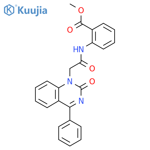 methyl 2-2-(2-oxo-4-phenyl-1,2-dihydroquinazolin-1-yl)acetamidobenzoate structure