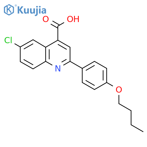 2-(4-Butoxyphenyl)-6-chloroquinoline-4-carboxylic acid structure