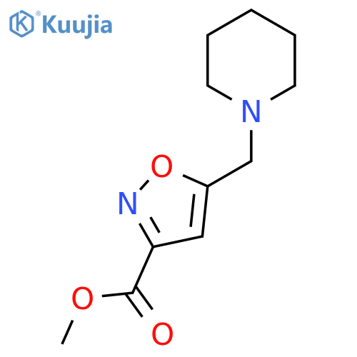 Methyl 5-(piperidin-1-ylmethyl)-1,2-oxazole-3-carboxylate structure