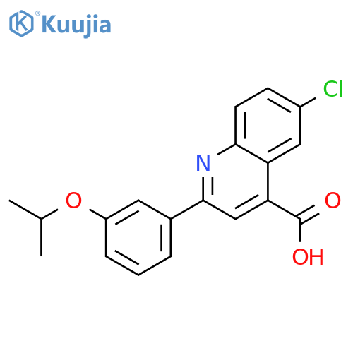6-Chloro-2-(3-isopropoxyphenyl)quinoline-4-carboxylic acid structure