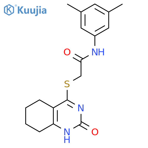 N-(3,5-dimethylphenyl)-2-(2-oxo-1,2,5,6,7,8-hexahydroquinazolin-4-yl)sulfanylacetamide structure