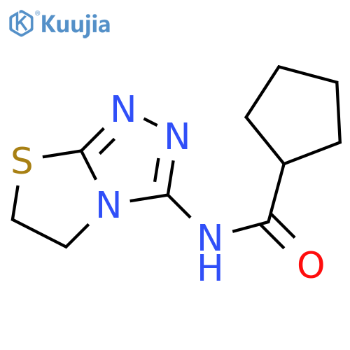 N-{5H,6H-1,2,4triazolo3,4-b1,3thiazol-3-yl}cyclopentanecarboxamide structure