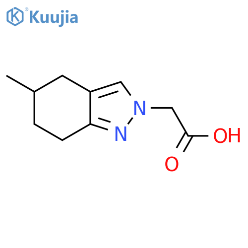 2-(5-methyl-4,5,6,7-tetrahydro-2H-indazol-2-yl)acetic acid structure