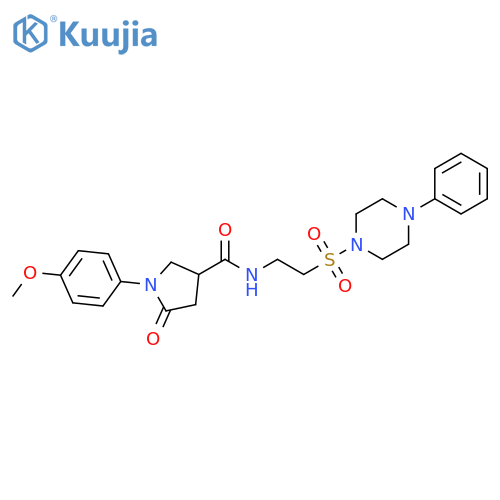 1-(4-methoxyphenyl)-5-oxo-N-{2-(4-phenylpiperazin-1-yl)sulfonylethyl}pyrrolidine-3-carboxamide structure