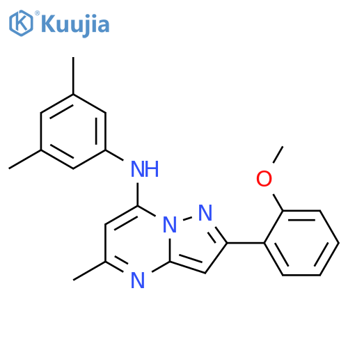N-(3,5-dimethylphenyl)-2-(2-methoxyphenyl)-5-methylpyrazolo1,5-apyrimidin-7-amine structure