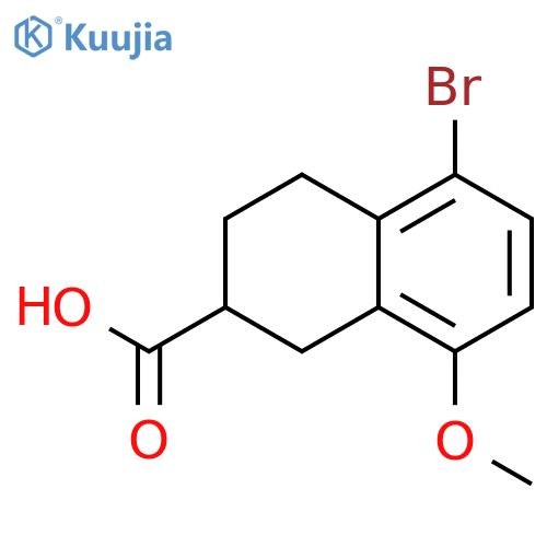 2-Naphthalenecarboxylicacid, 5-bromo-1,2,3,4-tetrahydro-8-methoxy- structure