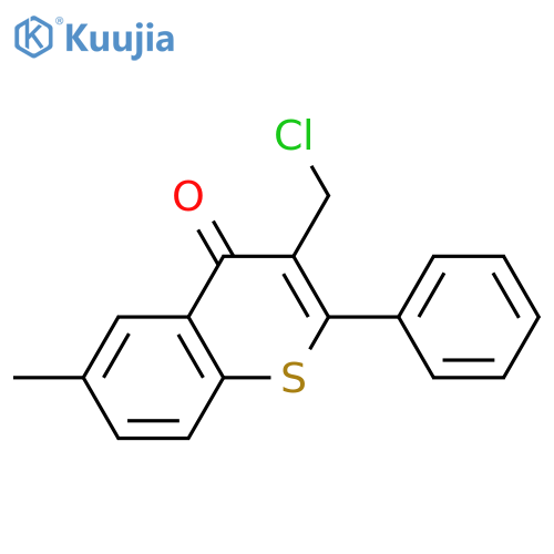 4H-1-Benzothiopyran-4-one,3-(chloromethyl)-6-methyl-2-phenyl- structure
