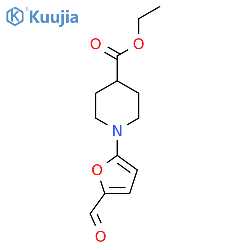 Ethyl 1-(5-formylfuran-2-yl)piperidine-4-carboxylate structure