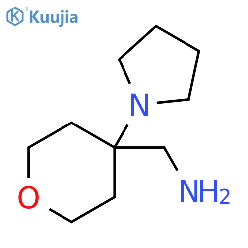 1-[4-(pyrrolidin-1-yl)oxan-4-yl]methanamine structure