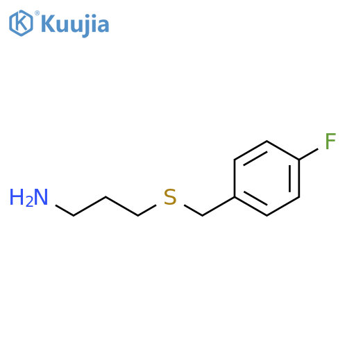 3-(4-fluorobenzyl)thio-1-propanamine structure