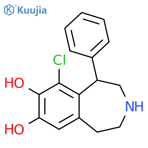 9-Chloro-1-phenyl-2,3,4,5-tetrahydro-1H-3-benzazepine-7,8-diol structure