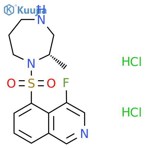 4-Fluoro-5-[[(2S)-2-methyl-1,4-diazepan-1-yl]sulfonyl]isoquinoline;dihydrochloride structure
