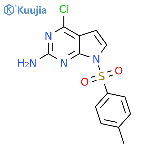 4-Chloro-7-[(4-methylphenyl)sulfonyl]-7H-pyrrolo[2,3-d]pyrimidin-2-amine structure