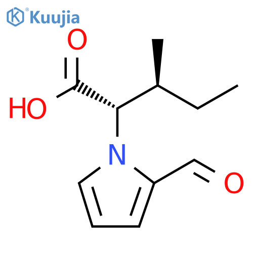 (2S,3S)-2-(2-formyl-1H-pyrrol-1-yl)-3-methylpentanoic acid structure