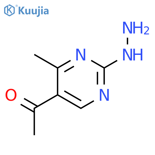 1-(2-hydrazinyl-4-methyl-pyrimidin-5-yl)ethanone structure
