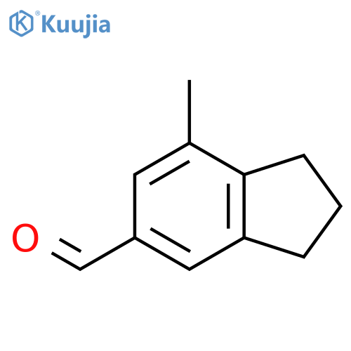 7-methyl-2,3-dihydro-1H-indene-5-carbaldehyde structure