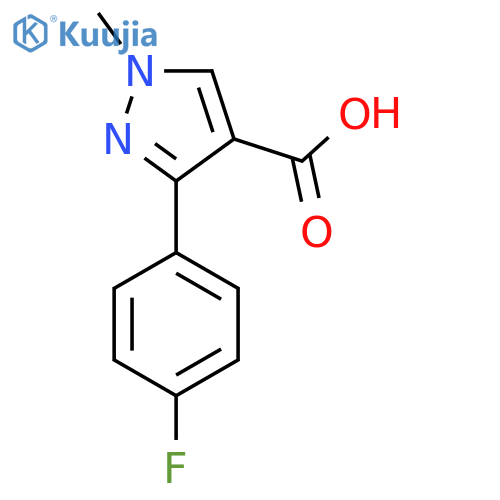 3-(4-fluorophenyl)-1-methyl-1H-pyrazole-4-carboxylic acid structure