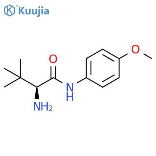 Butanamide, 2-amino-N-(4-methoxyphenyl)-3,3-dimethyl-, (2S)- structure
