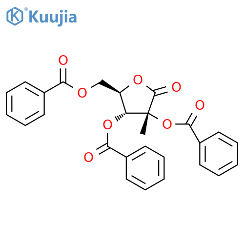 Ribonic acid, 2-C-methyl-, γ-lactone, 2,3,5-tribenzoate structure