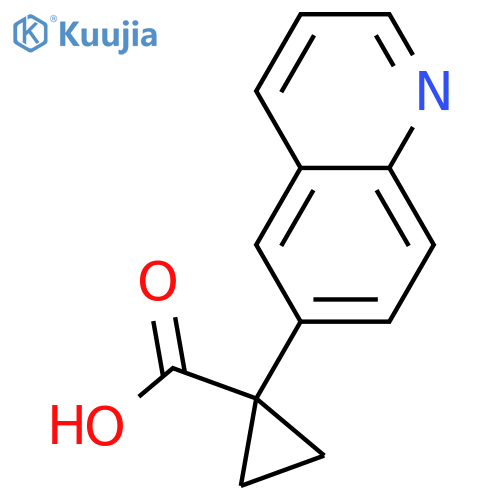 1-(quinolin-6-yl)cyclopropane-1-carboxylic acid structure