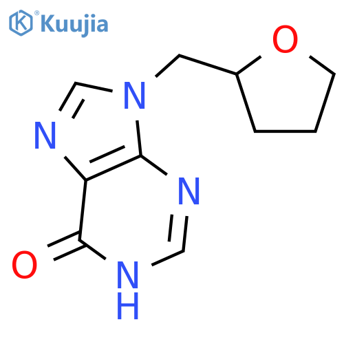9-(oxolan-2-yl)methyl-6,9-dihydro-1H-purin-6-one structure