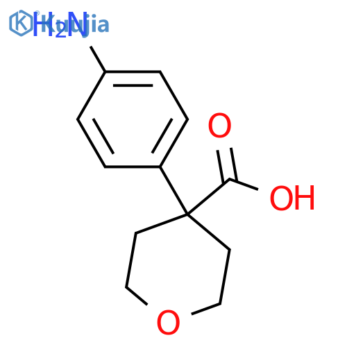 4-(4-Amino-phenyl)-tetrahydro-pyran-4-carboxylic acid structure