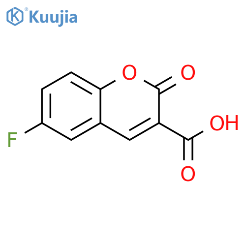 6-fluoro-2-oxo-2H-chromene-3-carboxylic acid structure