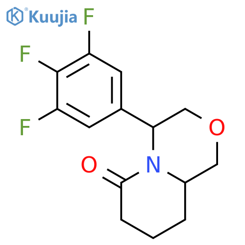 (4R,9aS)-4-(3,4,5-Trifluorophenyl)hexahydropyrido[2,1-c][1,4]oxazin-6(1H)-one structure