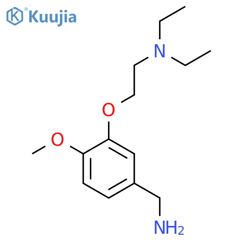 {2-[5-(Aminomethyl)-2-methoxyphenoxy]ethyl}diethylamine structure