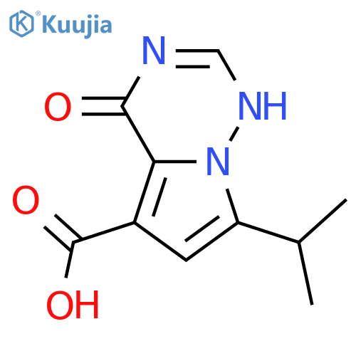 4-hydroxy-7-(propan-2-yl)pyrrolo[2,1-f][1,2,4]triazine-5-carboxylic acid structure