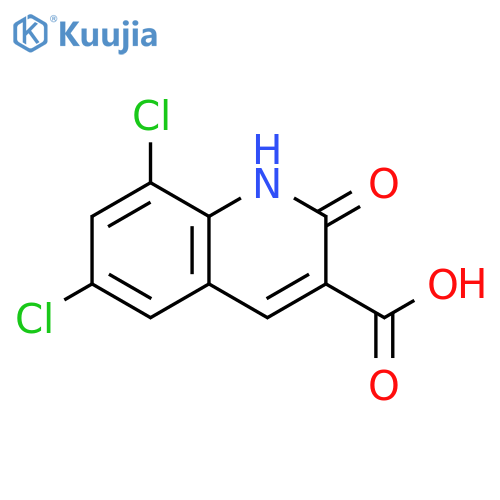 6,8-dichloro-2-oxo-1,2-dihydroquinoline-3-carboxylic acid structure