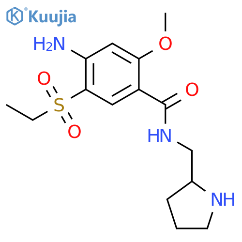 4-Amino-5-(ethylsulfonyl)-2-methoxy-N-(2-pyrrolidinylmethyl)benzamide structure