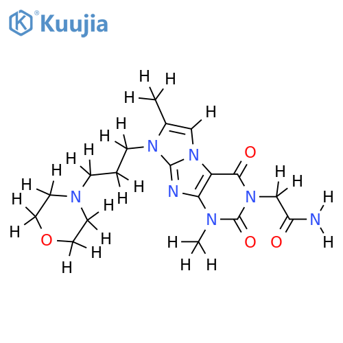 2-{1,7-dimethyl-8-3-(morpholin-4-yl)propyl-2,4-dioxo-1H,2H,3H,4H,8H-imidazo1,2-gpurin-3-yl}acetamide structure