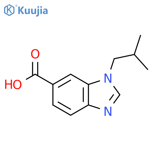 1-(2-Methylpropyl)-1h-1,3-benzodiazole-6-carboxylic acid structure