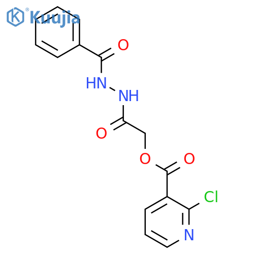2-Oxo-2-(phenylformohydrazido)ethyl 2-chloropyridine-3-carboxylate structure