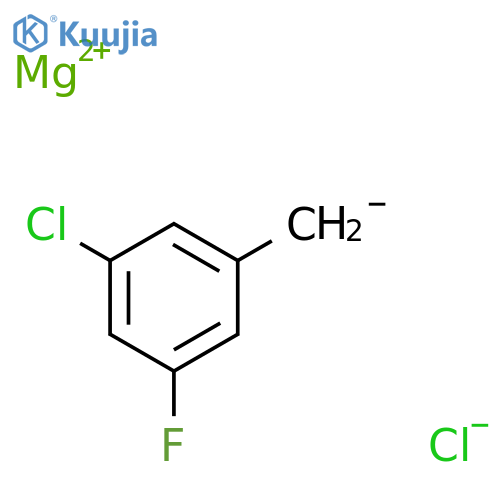 3-Chloro-5-fluorobenzylmagnesium chloride, 0.25 M in 2-MeTHF structure