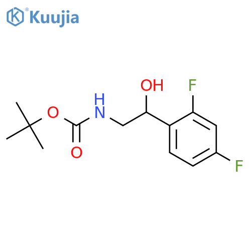 [2-(2,4-DIFLUORO-PHENYL)-2-HYDROXY-ETHYL]-CARBAMIC ACID TERT-BUTYL ESTER structure