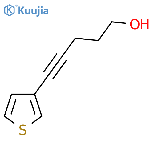 5-(thiophen-3-yl)pent-4-yn-1-ol structure