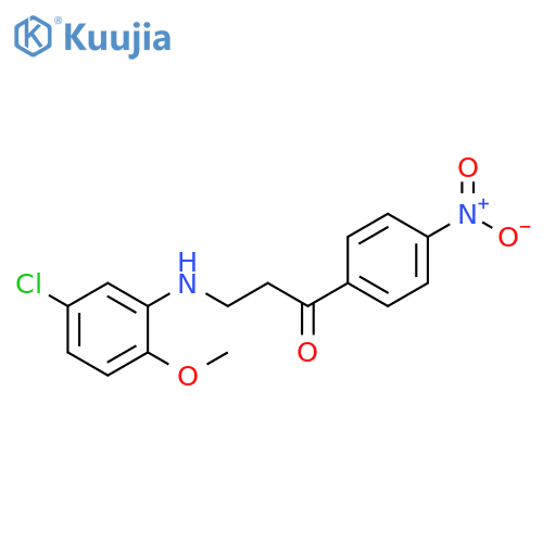 3-(5-Chloro-2-methoxyanilino)-1-(4-nitrophenyl)-1-propanone structure