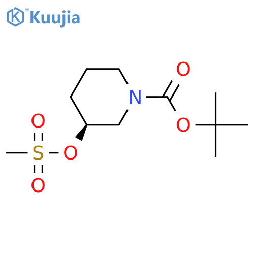 tert-butyl (3S)-3-methylsulfonyloxypiperidine-1-carboxylate structure