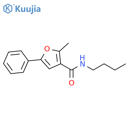 N-butyl-2-methyl-5-phenylfuran-3-carboxamide structure