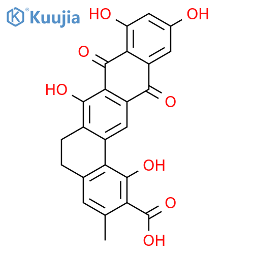 Benzo[a]naphthacene-2-carboxylicacid, 5,6,8,13-tetrahydro-1,7,9,11-tetrahydroxy-3-methyl-8,13-dioxo- structure