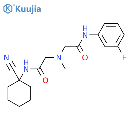 2-({[(1-Cyanocyclohexyl)carbamoyl]methyl}(methyl)amino)-N-(3-fluorophenyl)acetamide structure