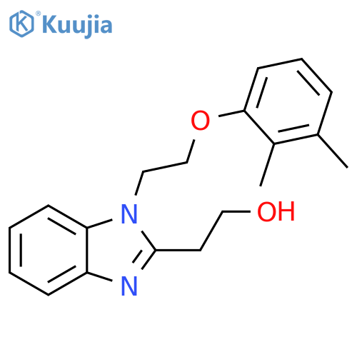 2-{1-2-(2,3-dimethylphenoxy)ethyl-1H-1,3-benzodiazol-2-yl}ethan-1-ol structure