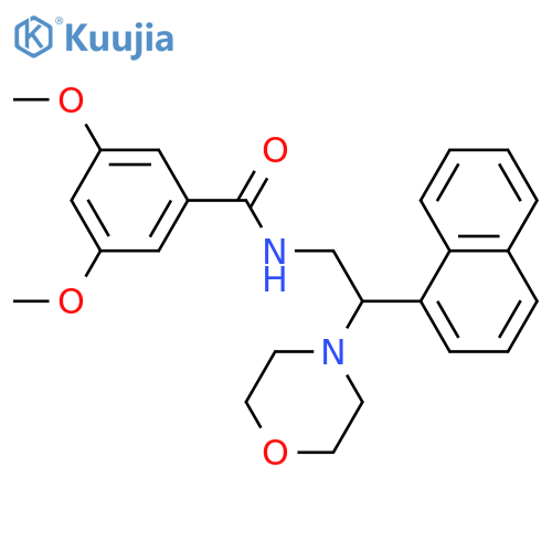3,5-dimethoxy-N-2-(morpholin-4-yl)-2-(naphthalen-1-yl)ethylbenzamide structure